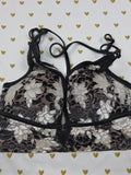 Victorias Secret Pink XS Floral Strappy Bralette Bra Top Tank
