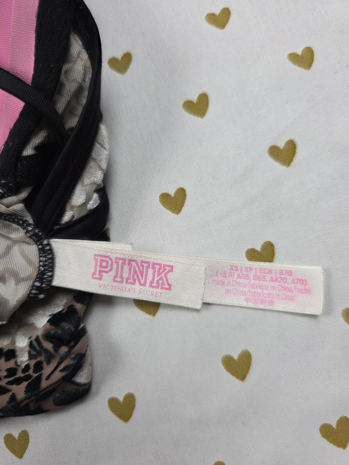 Victorias Secret Pink XS Floral Strappy Bralette Bra Top Tank