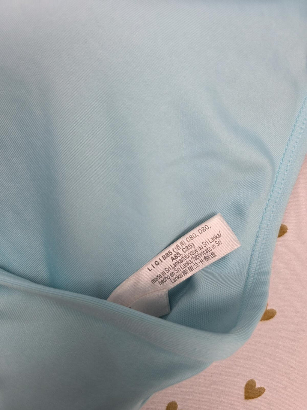 Victorias Secret Pink Light Blue Sports Bra LARGE Bralette Bra Top Tank