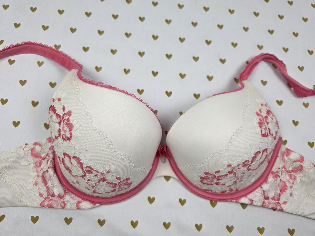 Victorias Secret Body By Perfect Shape Bra Red Lace 34D