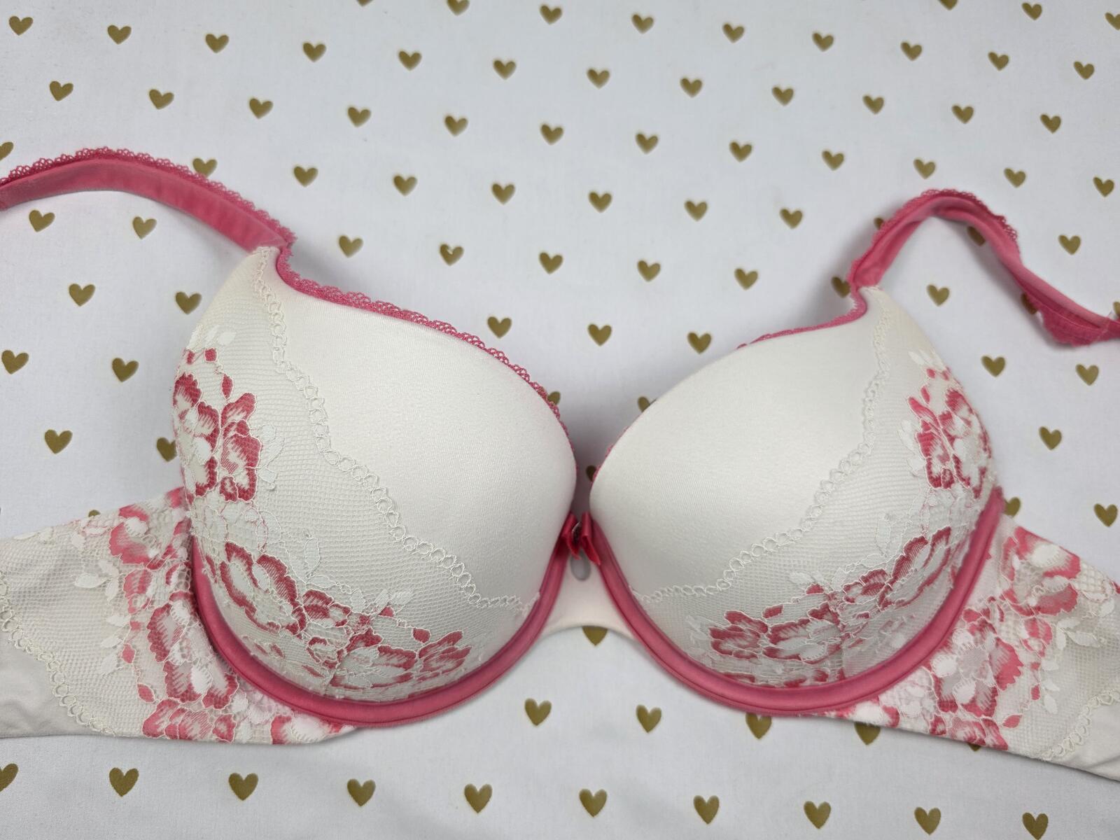 Victorias Secret Body By Perfect Shape Bra Red Lace 34D