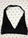 Victorias Secret Black Lace Halter XS Bralette Bra Top Tank