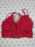 Victorias Secret Pink Lace Strappy Caged SMALL Bralette Bra Top Tank