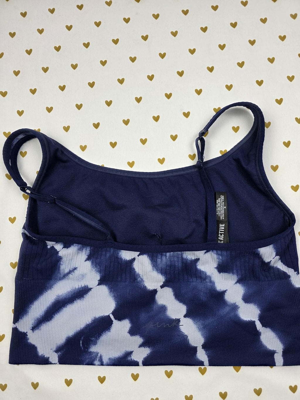 Victorias Secret Pink Active Tye Dye Sports Bra XL Bralette Bra Top Tank