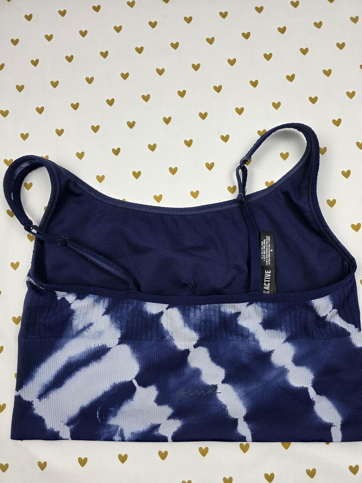 Victorias Secret Pink Active Tye Dye Sports Bra XL Bralette Bra Top Tank