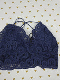 Victorias Secret Pink Blue lace caged small Bralette Bra Top Tank