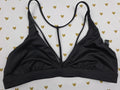 Victorias Secret Pink Active Black Strappy caged MEDIUM Bralette Bra Top Tank