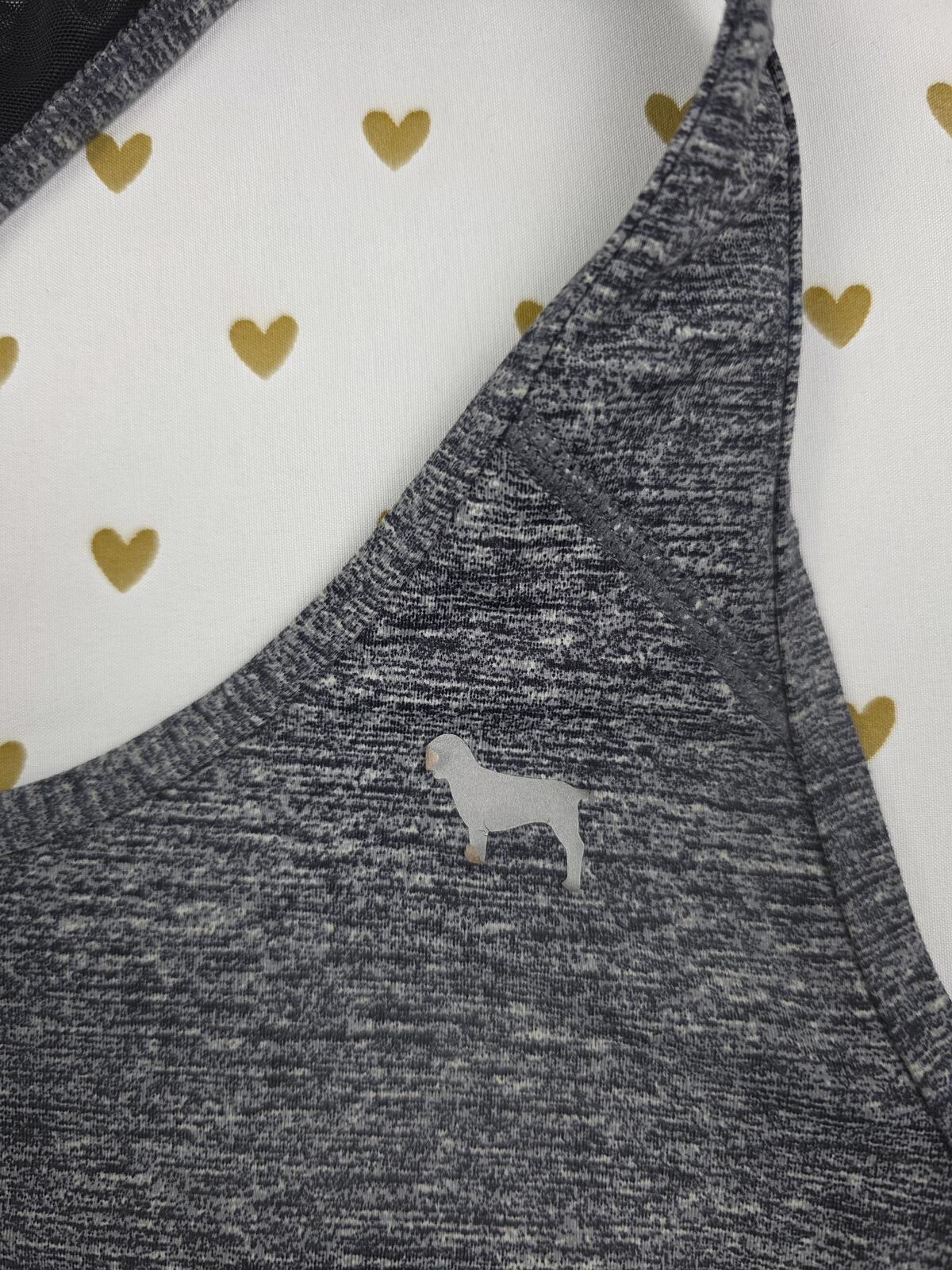 Victorias Secret Pink Large Grey Sports bra Bralette Bra Top Tank