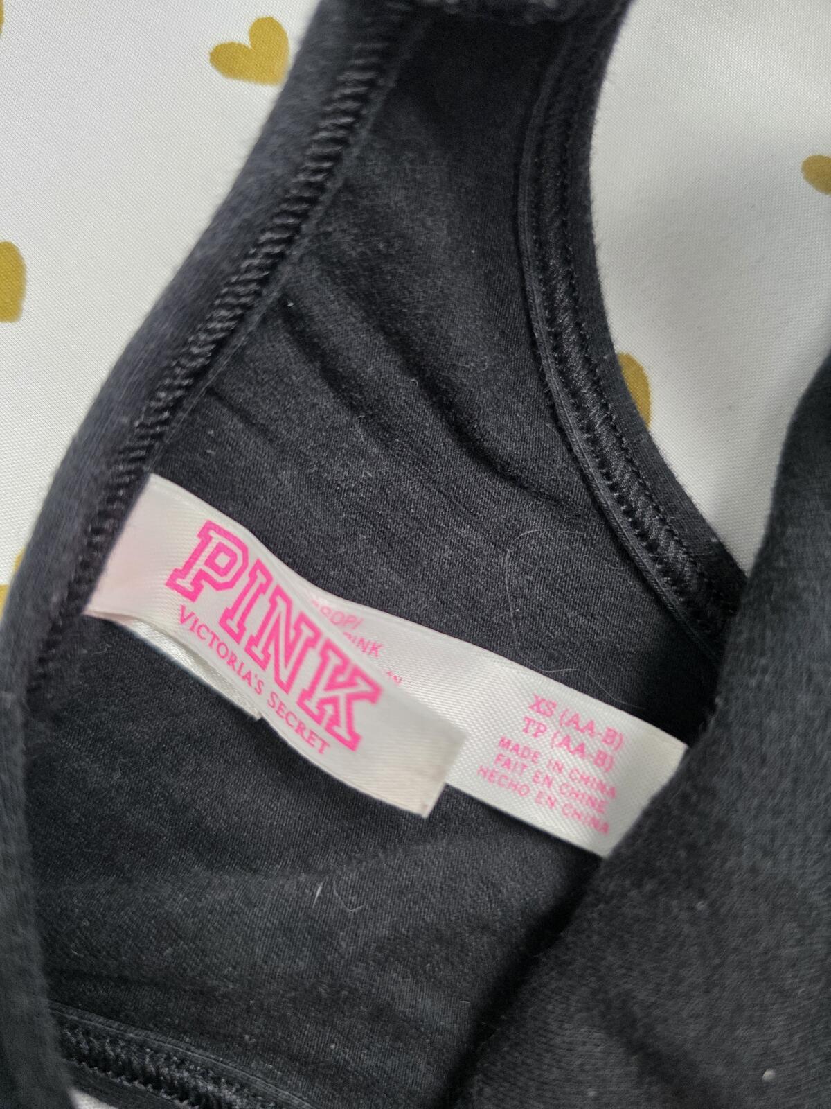 Victorias Secret Pink Logo sports Bra XS Bralette Bra Top Tank