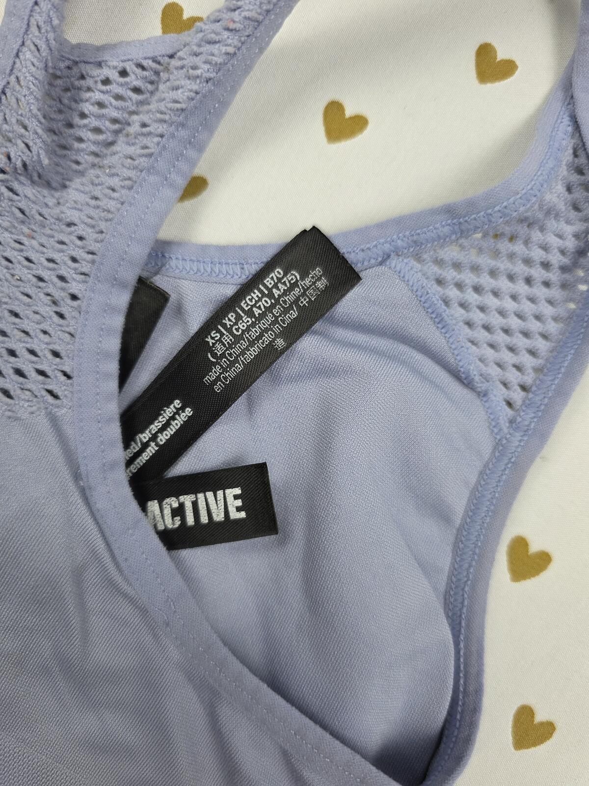Victorias Secret Pink XS Active Blue Sports Bra Bralette Bra Top Tank
