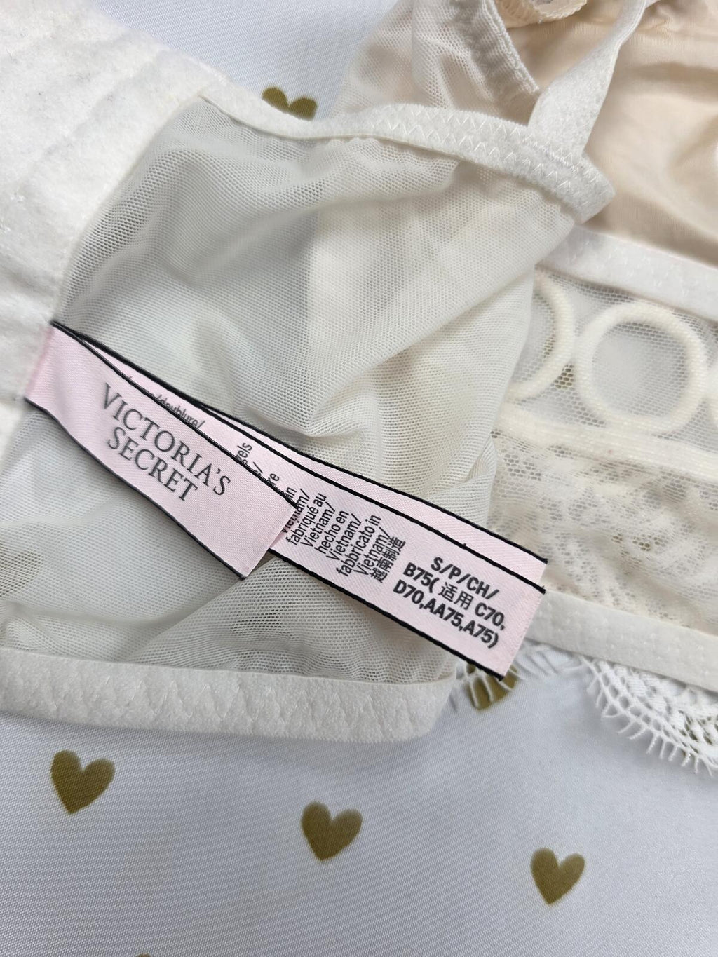 Victorias Secret White Lacey Cute Small 1Bralette Bra Top Tank