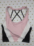Victorias Secret Pink Active Strappy Sports Bra Medium Bralette Bra Top Tank