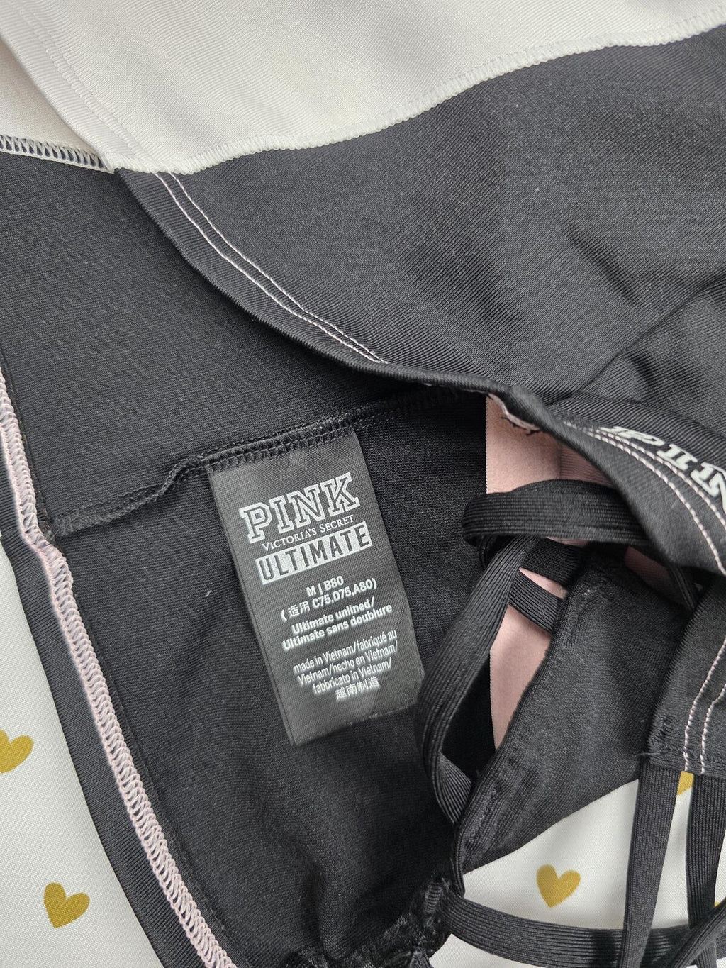Victorias Secret Pink Active Strappy Sports Bra Medium Bralette Bra Top Tank