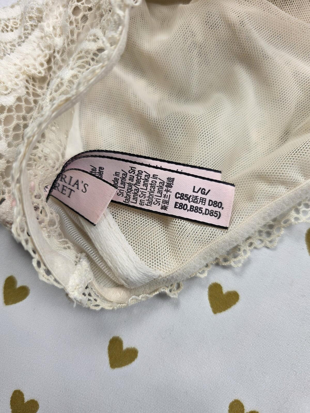 Victorias Secret White Lace Large Bralette Bra Top Tank