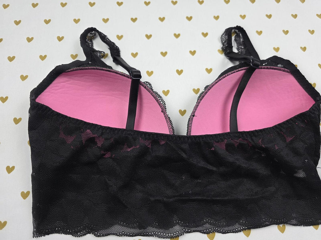 Victorias Secret Pink Medium Lace Formed Cup Bralette Bra Top Tank