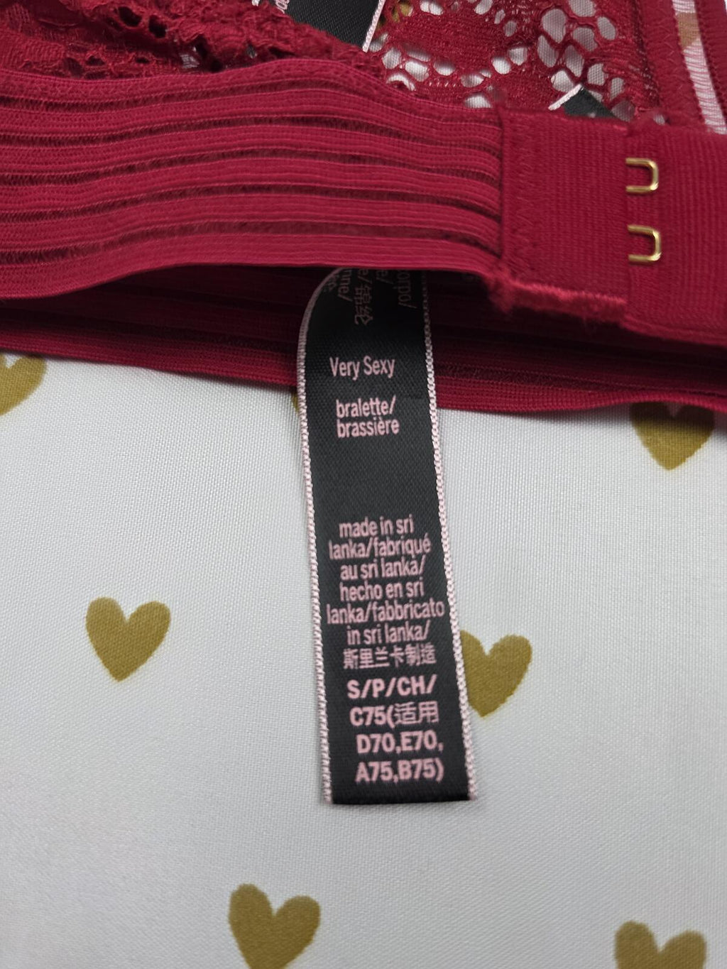 Victorias Secret Maroon High Line Lace Small Bralette Bra Top Tank
