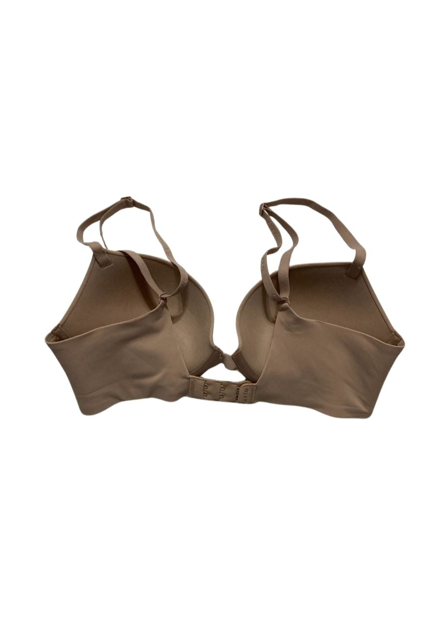 CALVIN KLEIN Perfectly Fit Push Up Plunge Memory Touch Bra HONEY ALMOND 32C