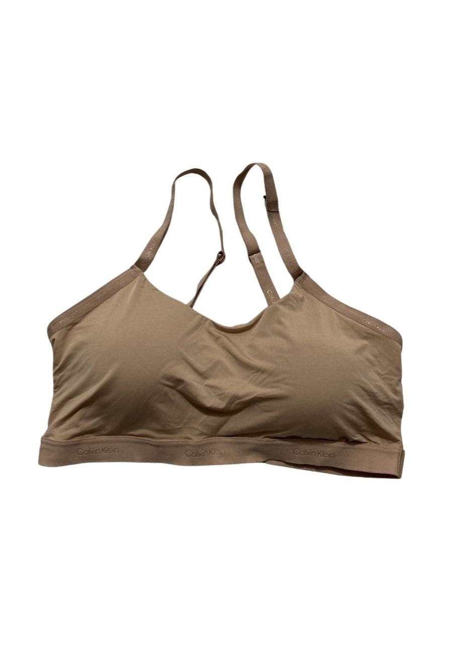 CALVIN KLEIN Form to Body Lightly Lined Scoop Neck Bralette Bra CEDAR XL