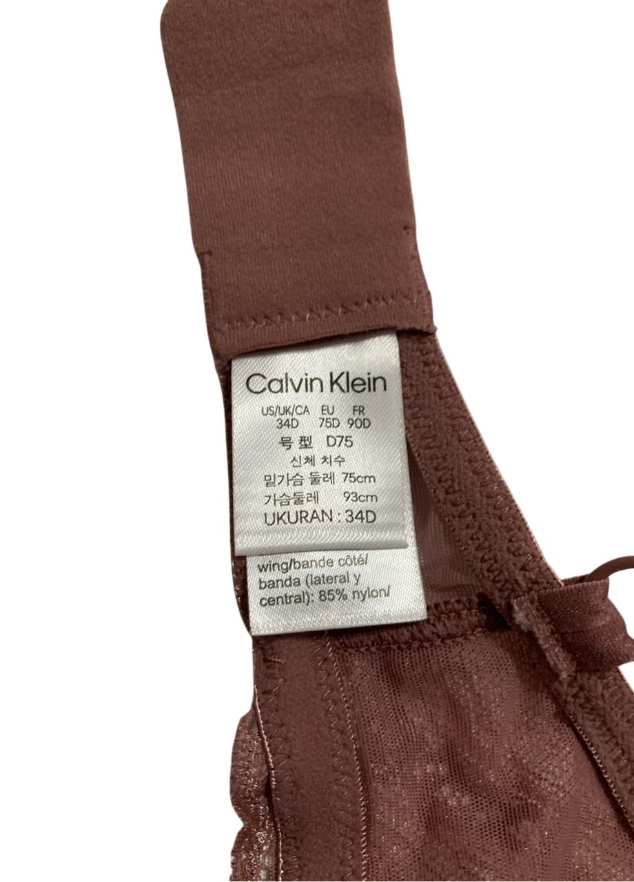 CALVIN KLEIN Lace Lightly Lined Balconette Bra PINK 34D