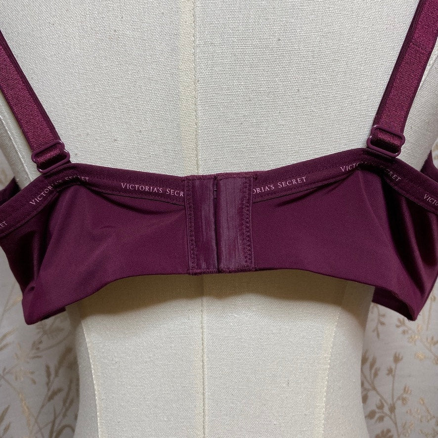 Victorias Secret 40DD Burgundy Lightly Lined Wireless Bra Smooth Comfort T-Shirt