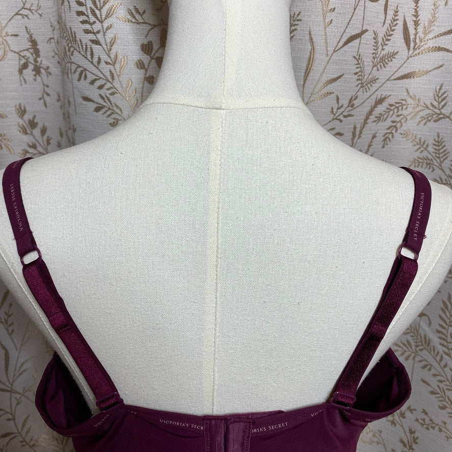 Victorias Secret 40DD Burgundy Lightly Lined Wireless Bra Smooth Comfort T-Shirt