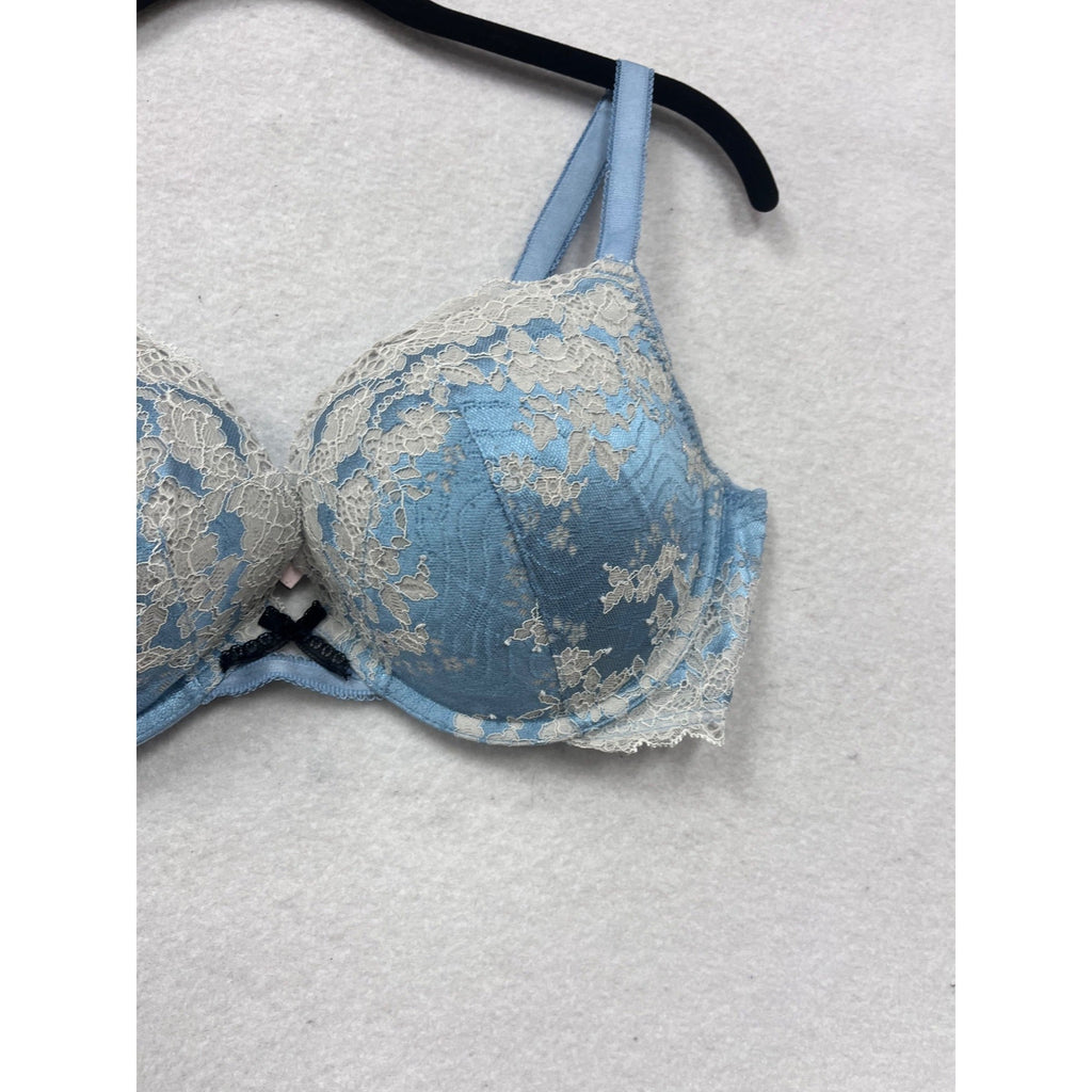 Victorias Secret Light Blue Lace Underwire Bra Women’s 34C #8091