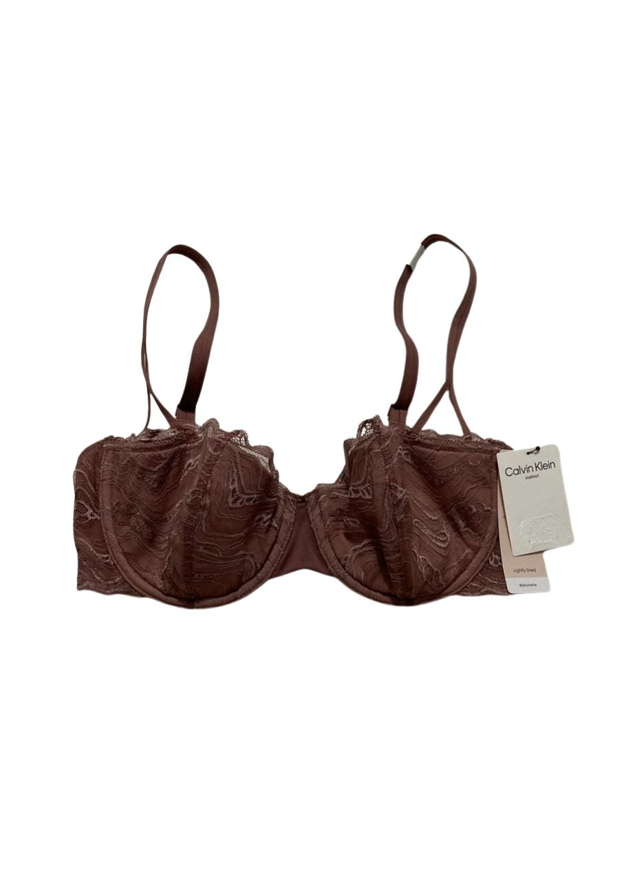 CALVIN KLEIN Lace Lightly Lined Balconette Bra PINK 34D