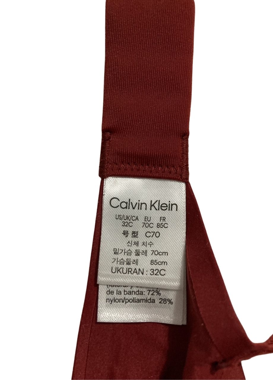 CALVIN KLEIN Perfectly Fit Lightly Lined T-Shirt Bra RED 32C