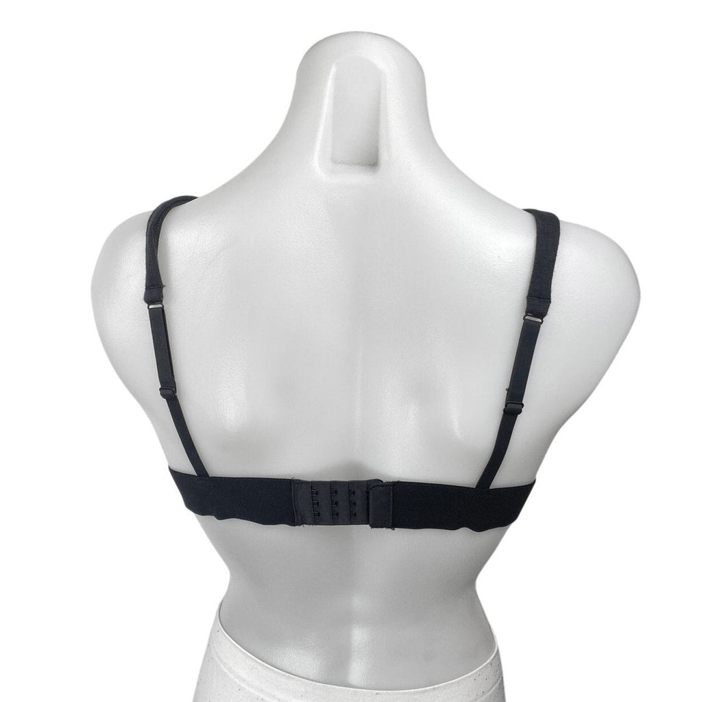 Skims Women's Black Sleeveless Plunge Neck Cami Bralette Crop Tank Top Size XL