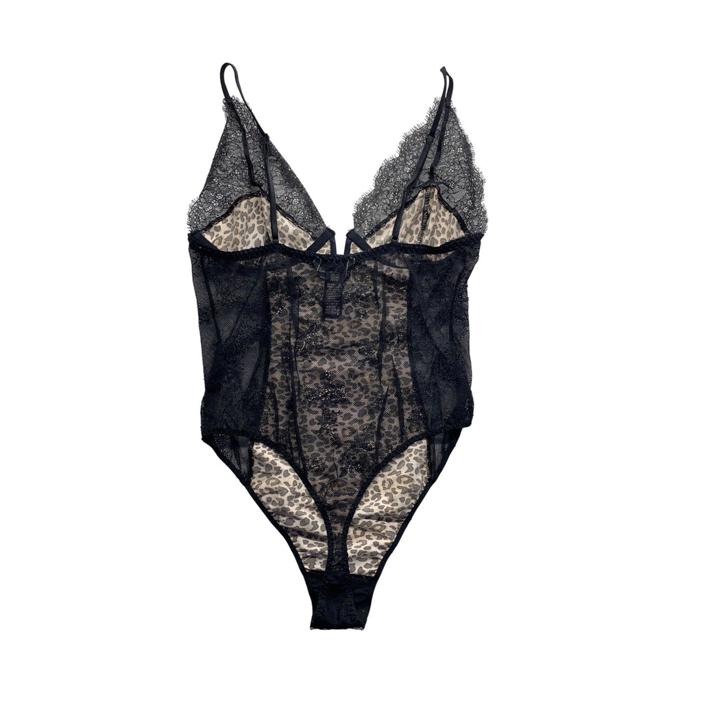Victorias Secret Leopard Lace Mesh Bodysuit #7039