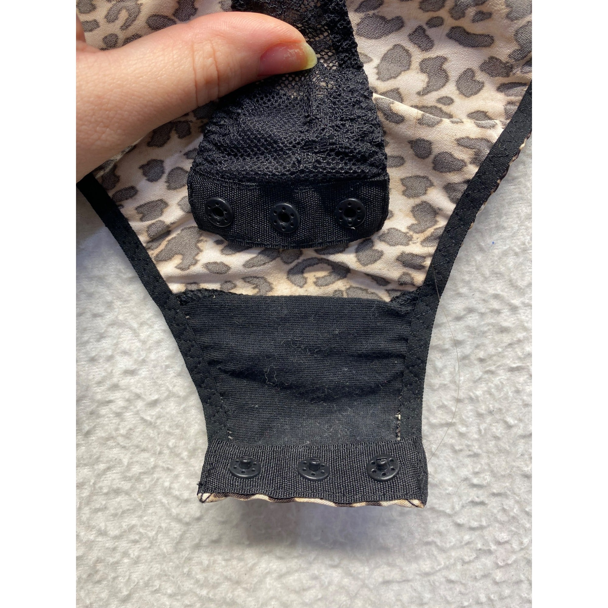 Victorias Secret Leopard Lace Mesh Bodysuit #7039