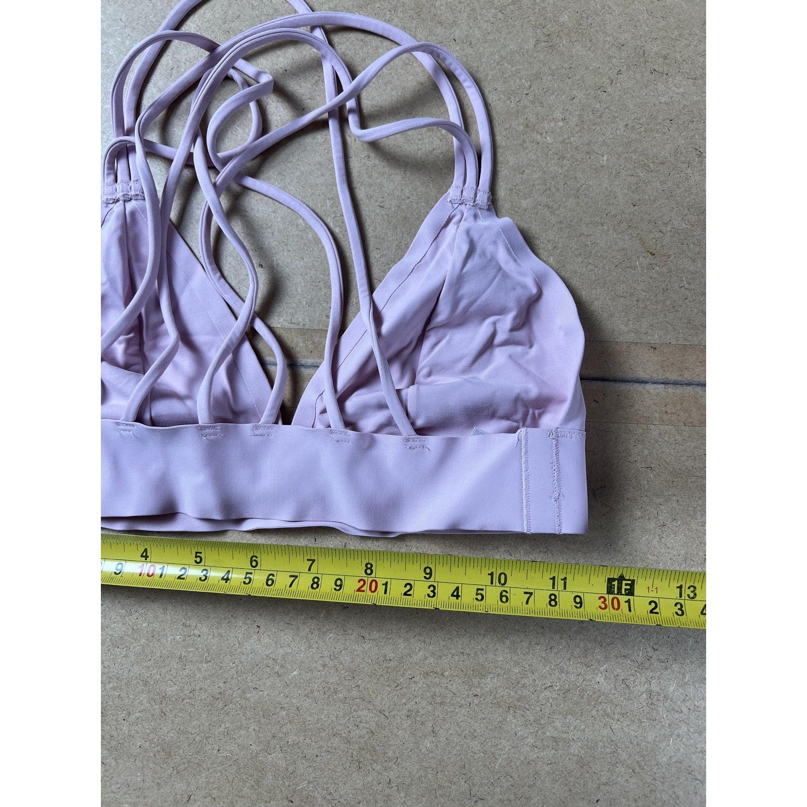 PINK Bra Womens S Pink Bralette Hook & Eye Lightly Lined Spaghetti Strap