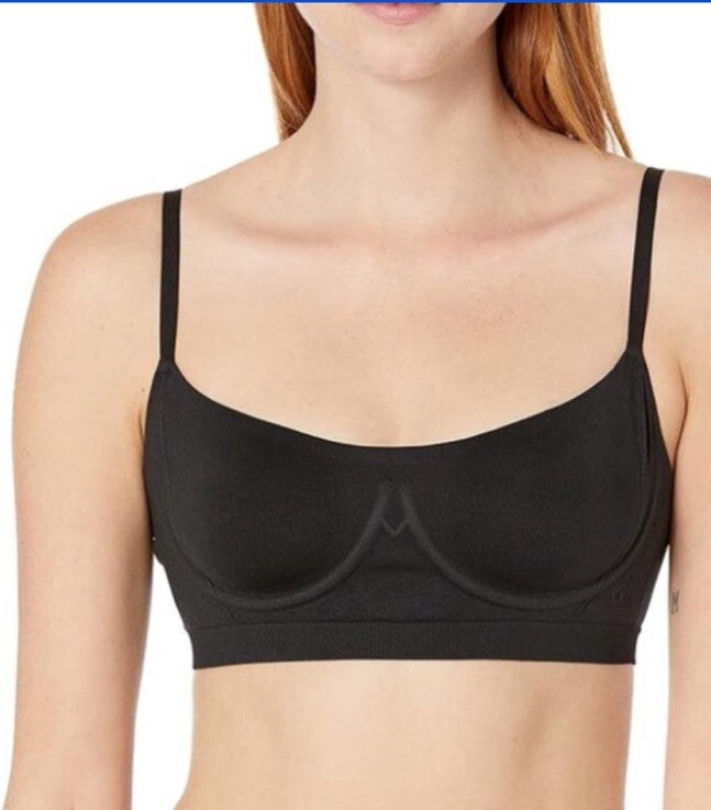 Calvin Klein Women's Bonded Flex Balconette Bralette QF6609, Black, Small