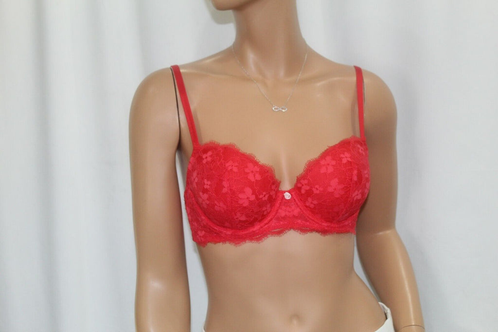 *NWT* VICTORIA SECRET Padded Lace Dream Angels Lined Demi Push Up Wire Bra  34C