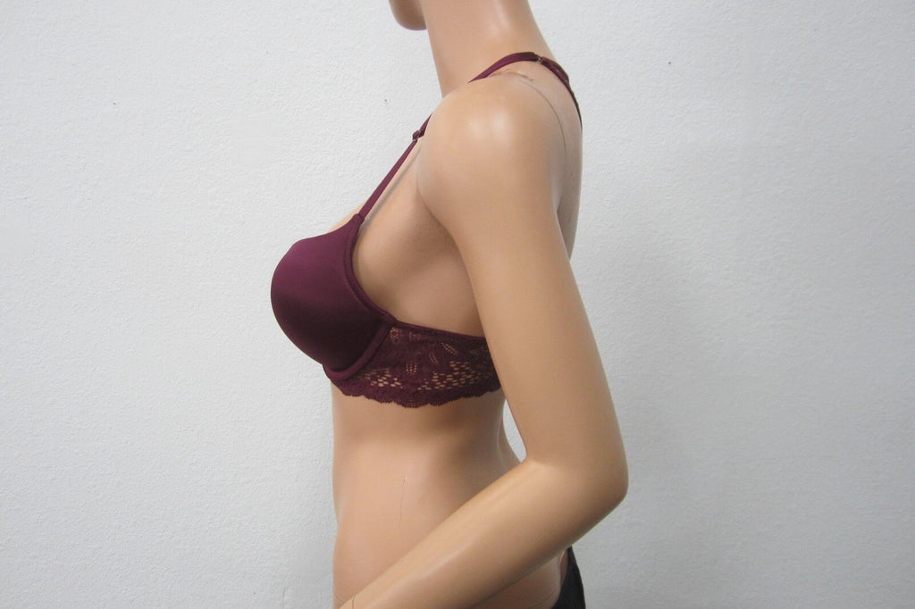 *NWT* Victoria's Secret Angels HOT SEXY Push Up Purple Lace Over Satin Bra 34B