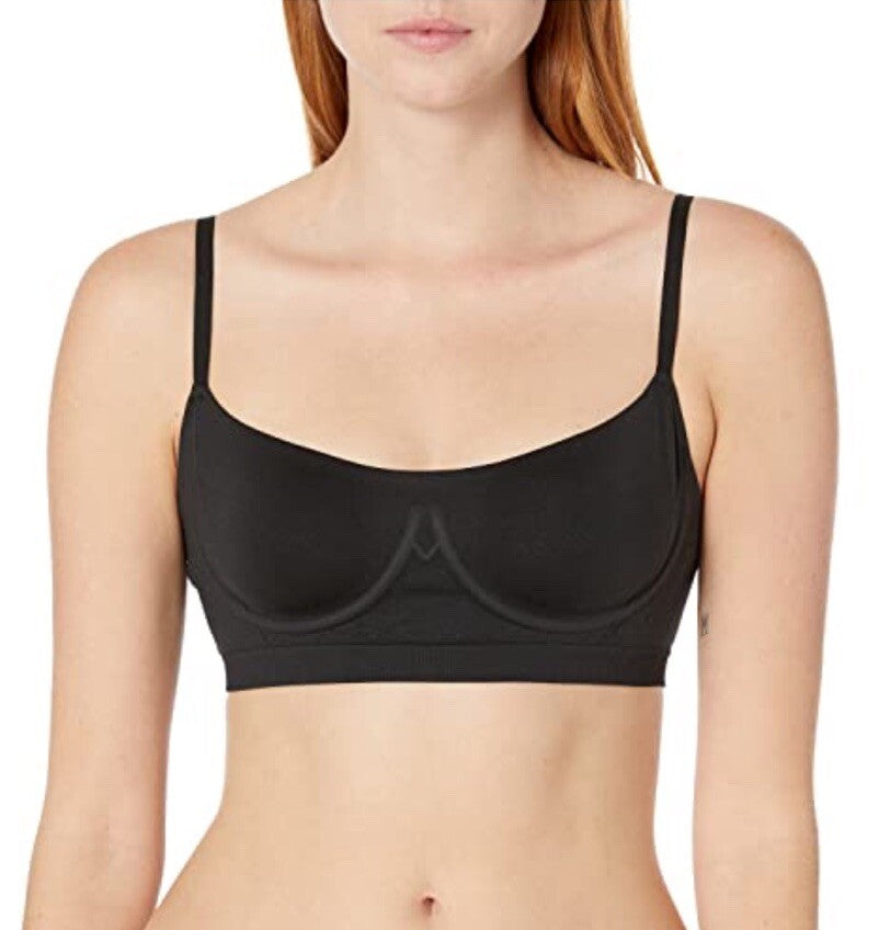Calvin Klein Women's Fusion Flex Unlined Balconnet Bralette, Black, X-Large
