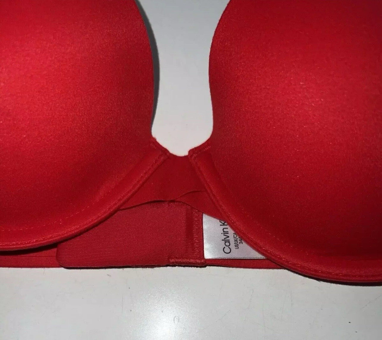 Calvin Klein Perfectly Fit Full Coverage T-Shirt Bra F3837, Red, Size 34A