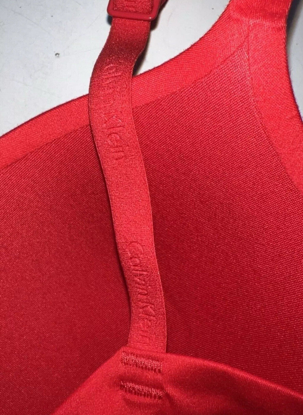 Calvin Klein Perfectly Fit Full Coverage T-Shirt Bra F3837, Red, Size 34A