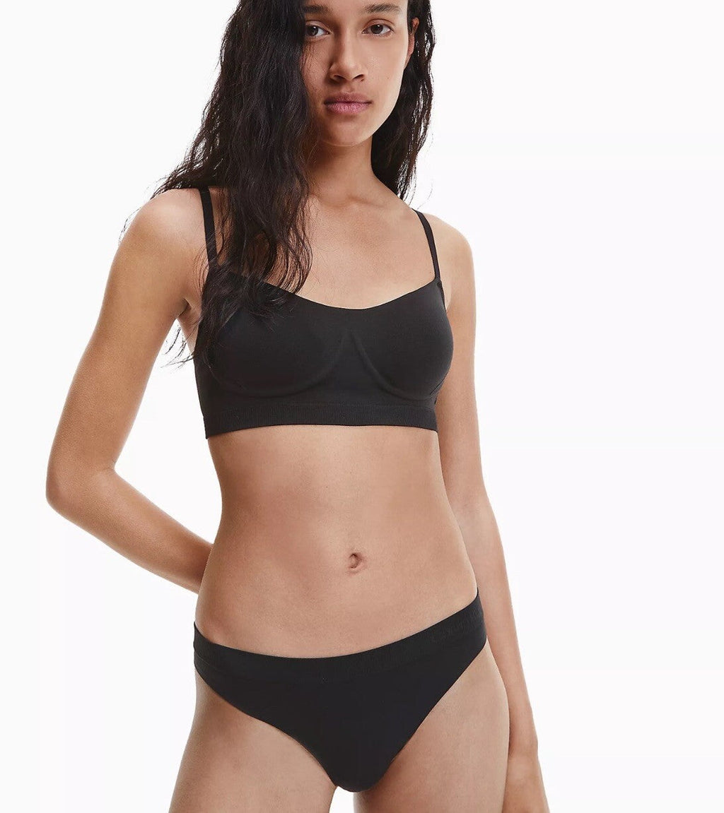 Calvin Klein Women's Bonded Flex Balconette Bralette QF6609, Black, Small $52