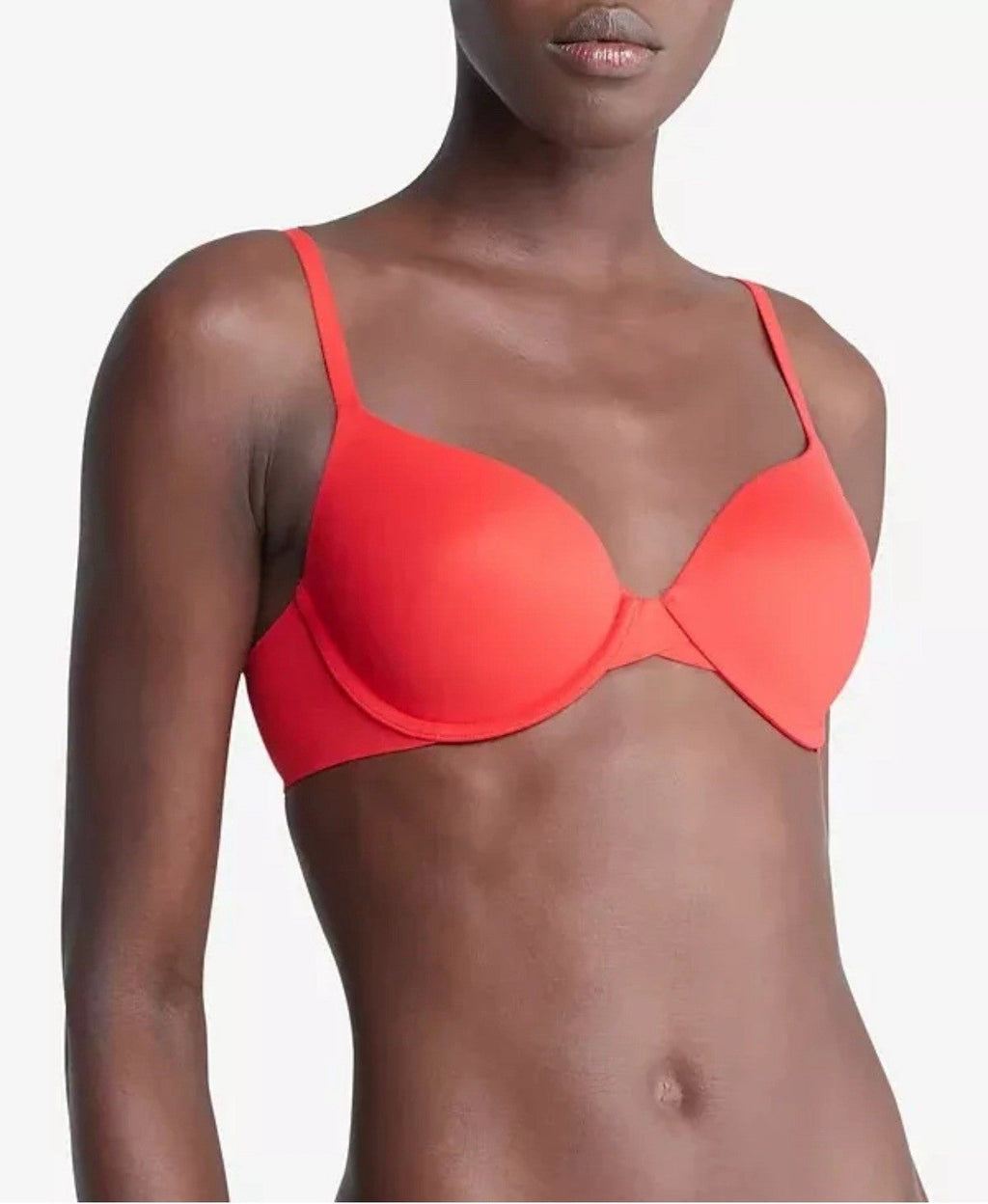 Calvin Klein Perfectly Fit Full Coverage T-Shirt Bra F3837, Red, Size 34A