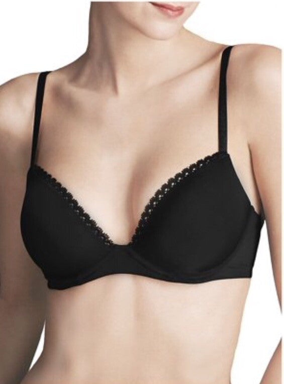 Calvin Klein Women's Seductive Comfort Customized Lift Bra Demi Size 30C Black