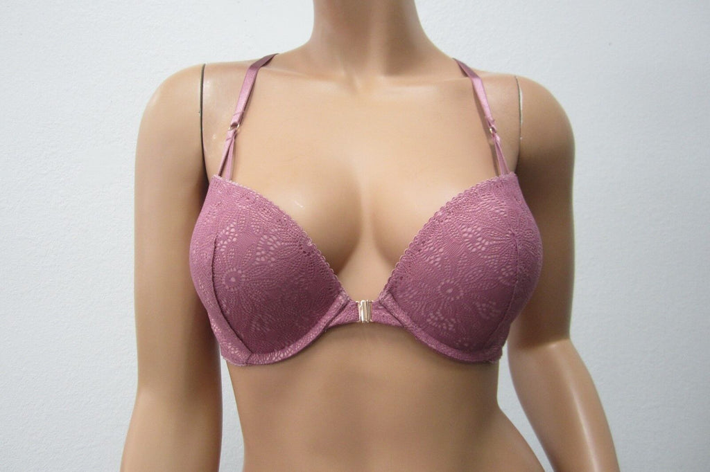 *NWT* Victoria's Secret Angels HOT SEXY Push Up Purple Lace  Bra 32D