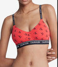 Calvin Klein Archive Logo Lightly Lined Wirefree Bra, Hibiscus, XL
