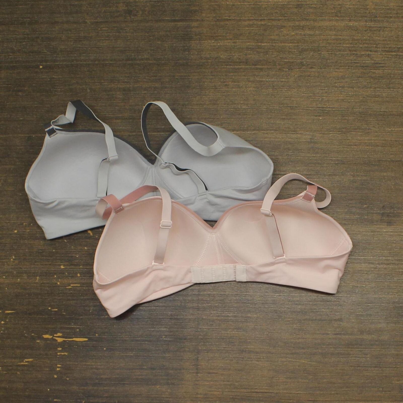 Calvin Klein Womens 2-Pack Microfiber Wirefree Bra 1375938 Gray / Light Pink M