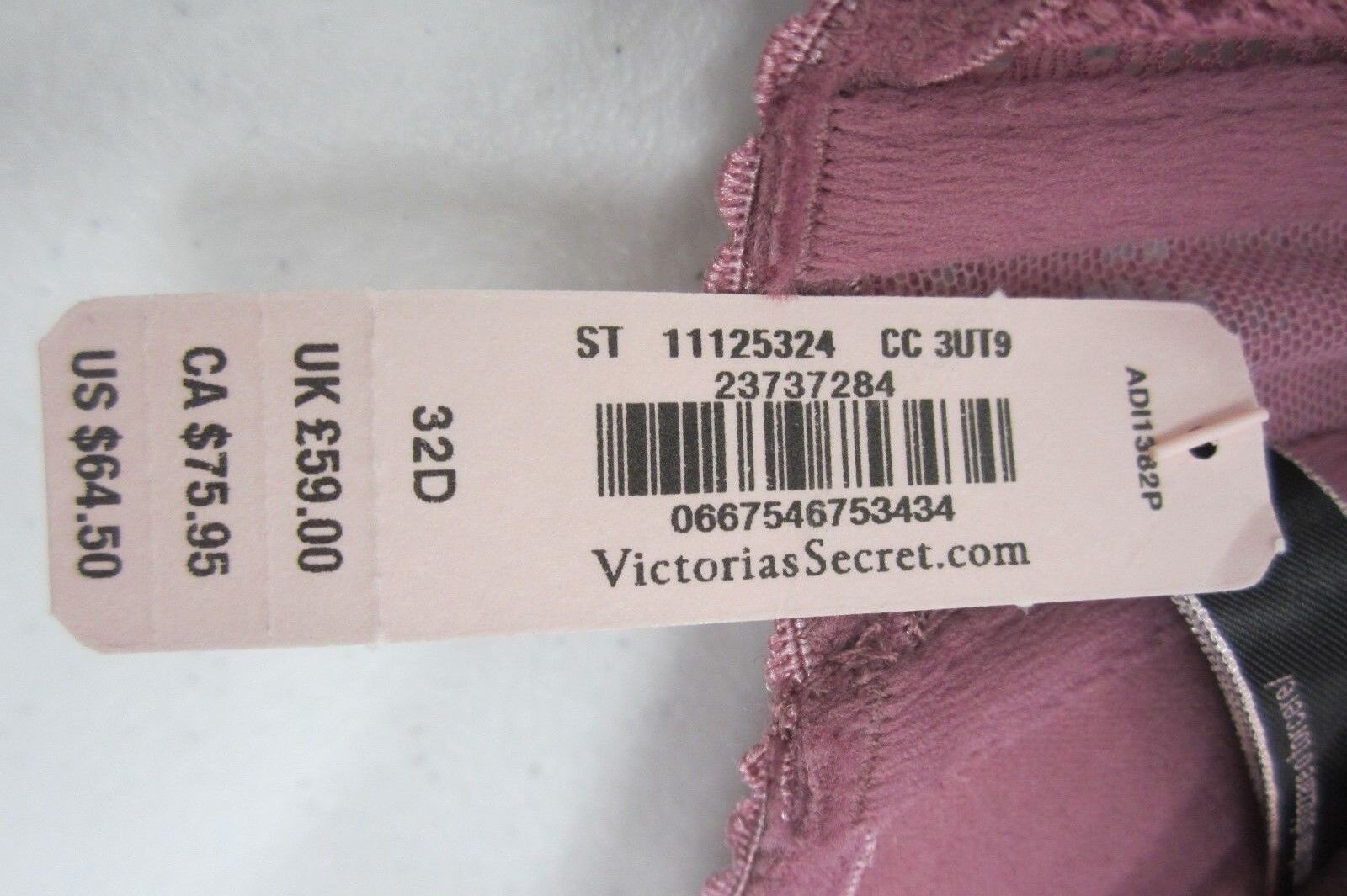 *NWT* Victoria's Secret Angels HOT SEXY Push Up Purple Lace  Bra 32D