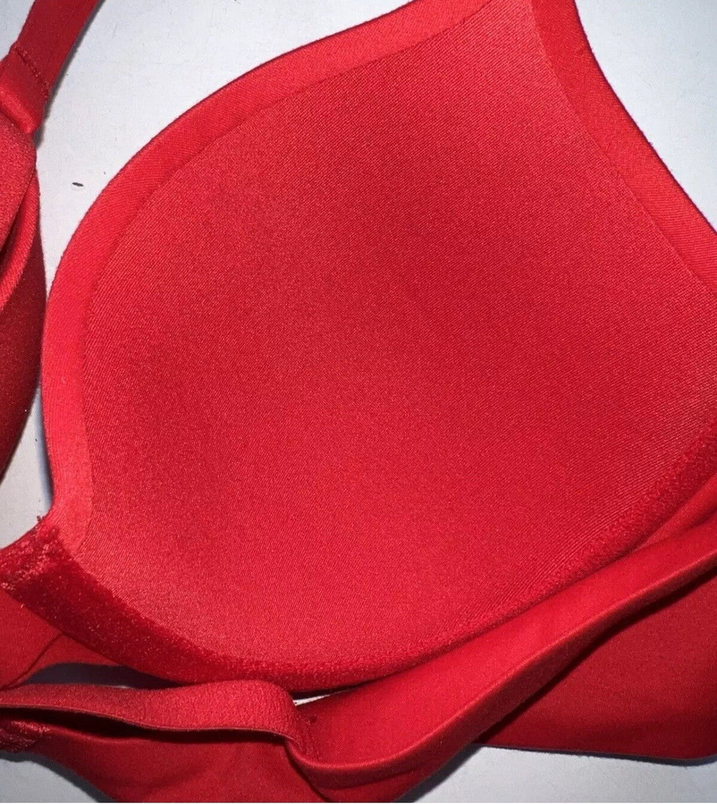 Calvin Klein Perfectly Fit Full Coverage T-Shirt Bra F3837, Red, Size 34A