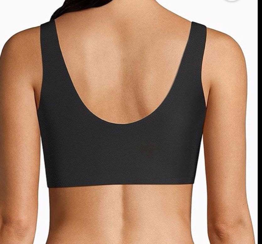 Calvin Klein Women's Invisibles Comfort Plunge Push-Up Bralette QF5785 Black XS