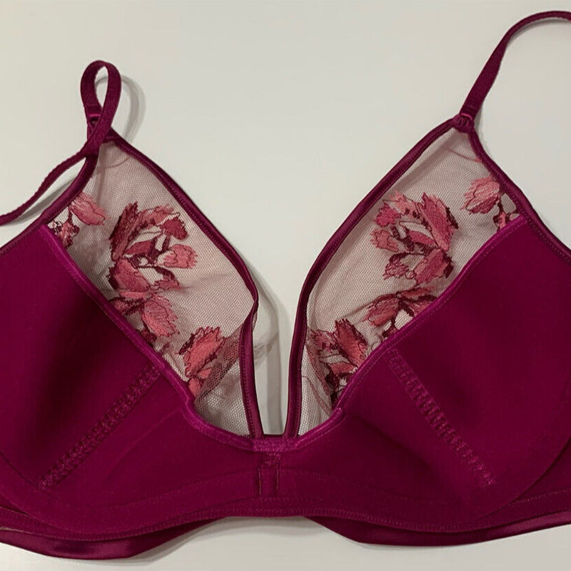 Calvin Klein CK Black Collection Temptation Burgundy 34B