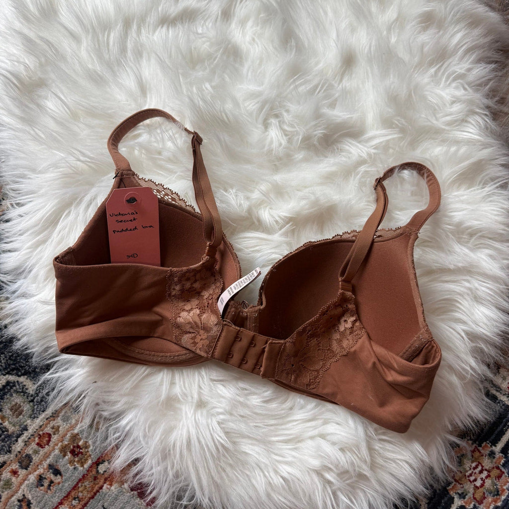 Victoria's Secret Brown Lace Bra - 34D