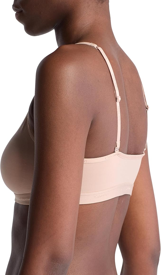 CALVIN KLEIN Form to Body Lightly Lined Scoop Neck Bralette Bra CEDAR XL